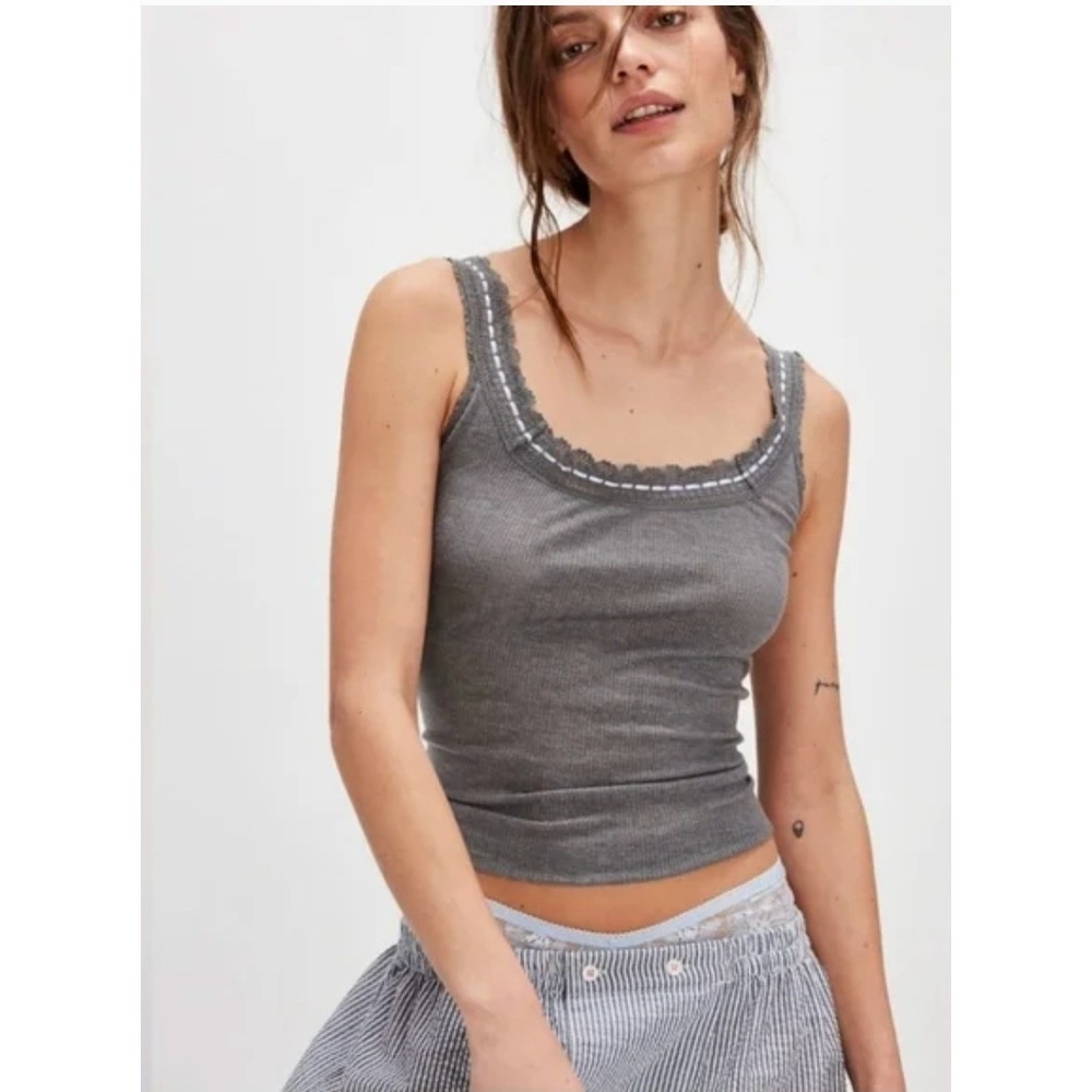 NWT Free People Intimately Only You Tank Size XS Gray Cami